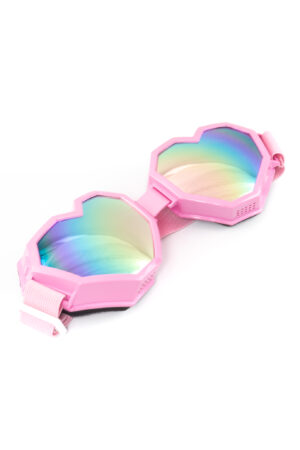 Goggles Hartjes Bril Steampunk Roze Regenboog Spiegelglazen