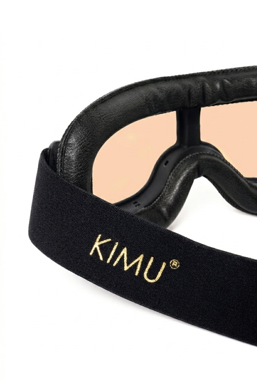 Goggles Motor Bril Zwart Bruine Glazen Leer Solex Aviator Pilotenbril 3