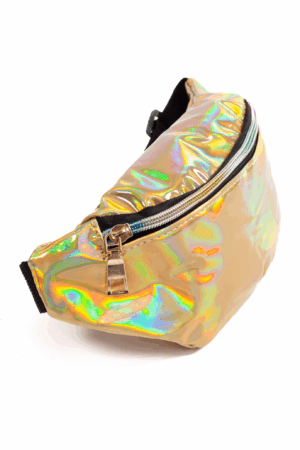Gouden heuptas fanny pack holografisch 2