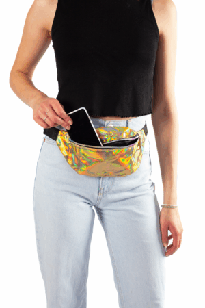 Gouden heuptas fanny pack holografisch 6