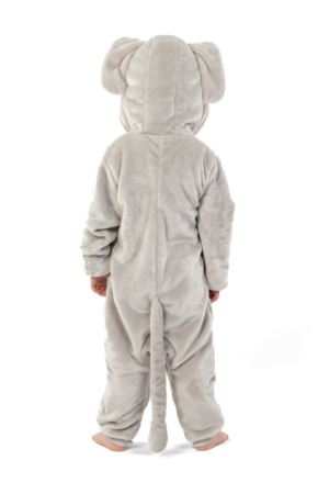 Grijze Olifant Onesie Kind Olifantenpak Kinder Kostuum Pak Pyjama 2