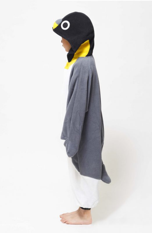 Grijze Pinguin kinder onesie