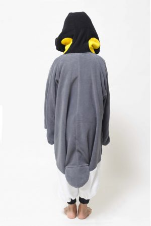 Grijze Pinguin kinder onesie