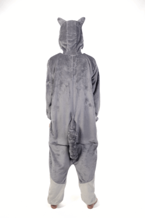 Grijze Wolf Onesie Kostuum Pak Hond Weerwolf Halloween 2