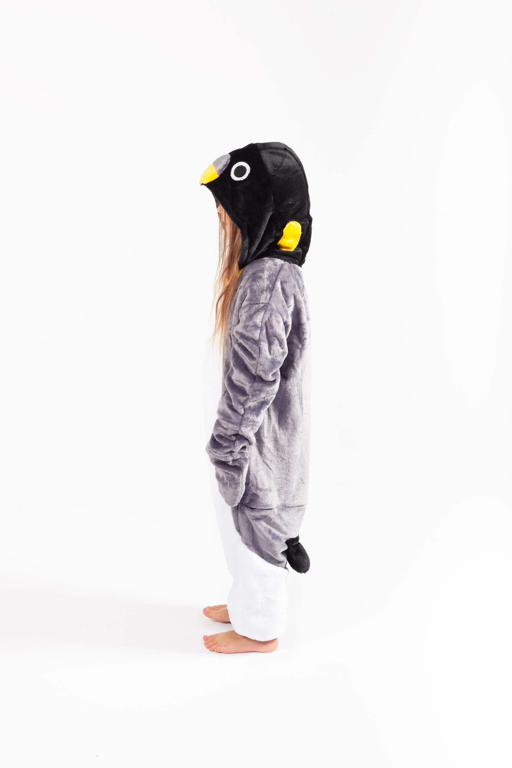 Grijze pinguin kinder onesie kopen? -