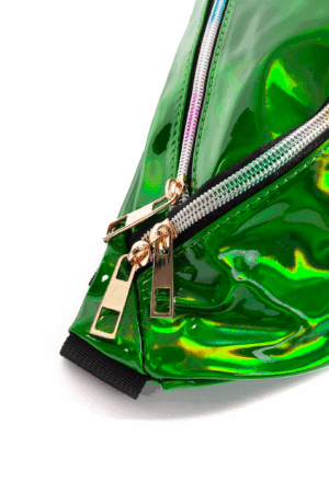 Groene heuptas fanny pack holografisch 3