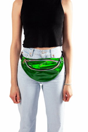 Groene heuptas fanny pack holografisch 4
