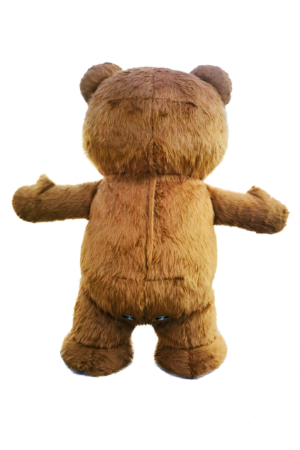 Groot Opblaasbaar Teddybeer Kostuum Mascotte Donkerbruin 1