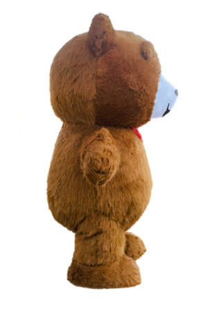 Groot Opblaasbaar Teddybeer Kostuum Mascotte Donkerbruin 2