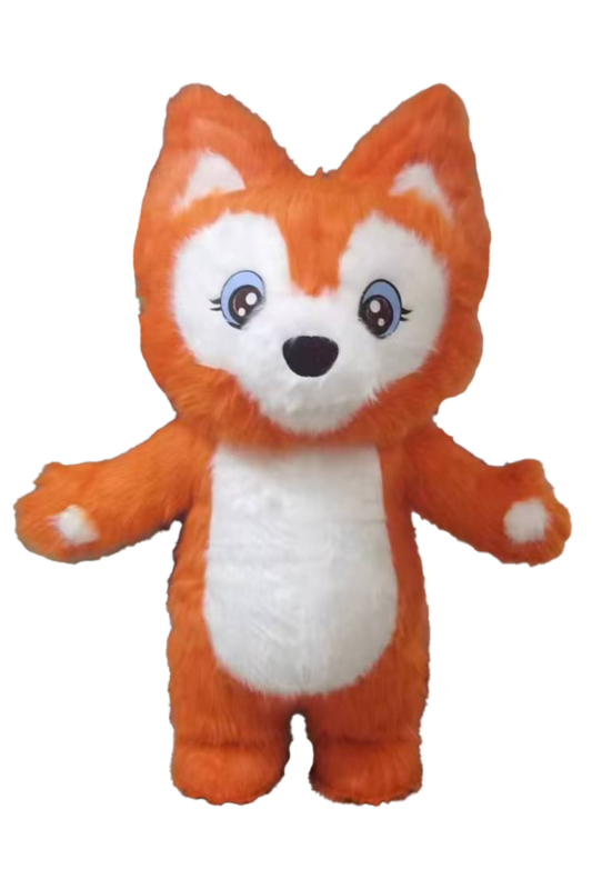 Groot Opblaasbaar Vos Oranje Kostuum Mascotte Vossenjacht