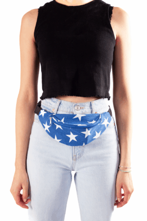 Grote Banaan Heuptas Blauw Witte Sterren USA Amerika 4