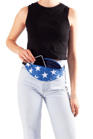 Grote Banaan Heuptas Blauw Witte Sterren USA Amerika 5