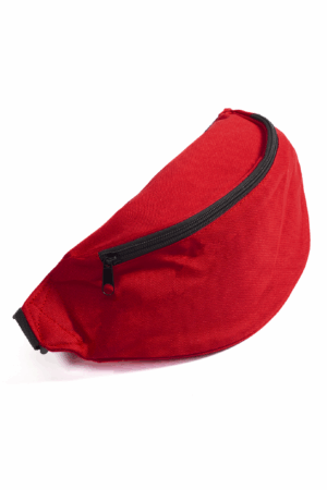 Grote Banaan Heuptas Rood Twee Vakken Canvas 1