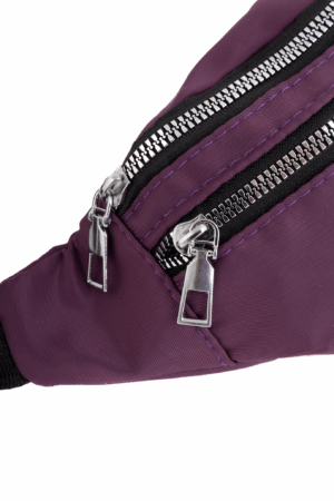 Grote Heuptas Aubergine Twee Ritsen Voorvak Paars 2