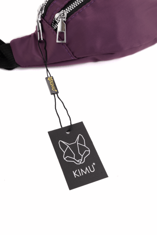 Grote Heuptas Aubergine Twee Ritsen Voorvak Paars 3