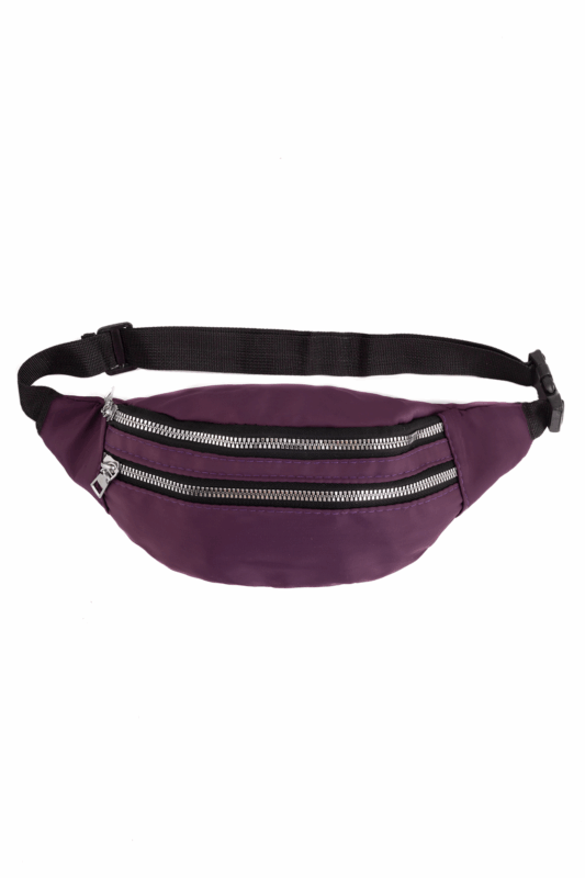 Grote Heuptas Aubergine Twee Ritsen Voorvak Paars