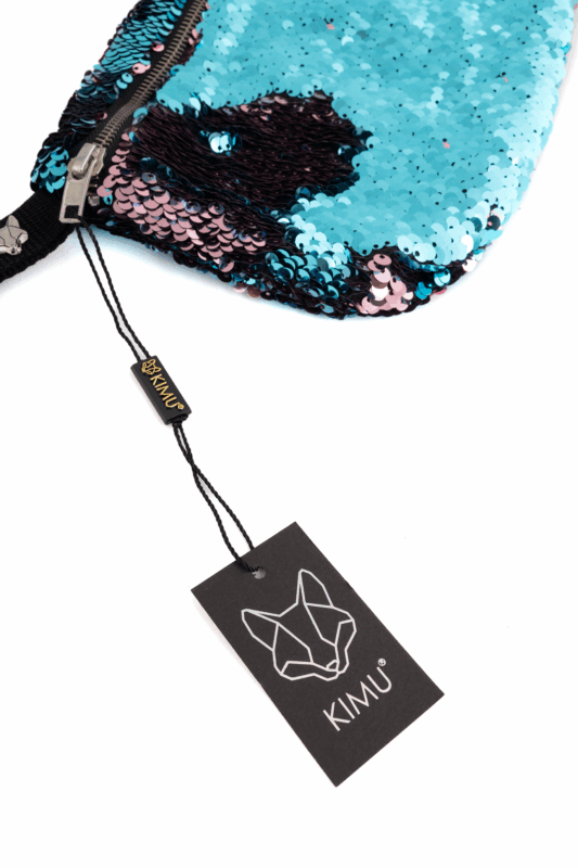 Grote Heuptas Pailletten Oceaanblauw Roze Sequin Glitter 3