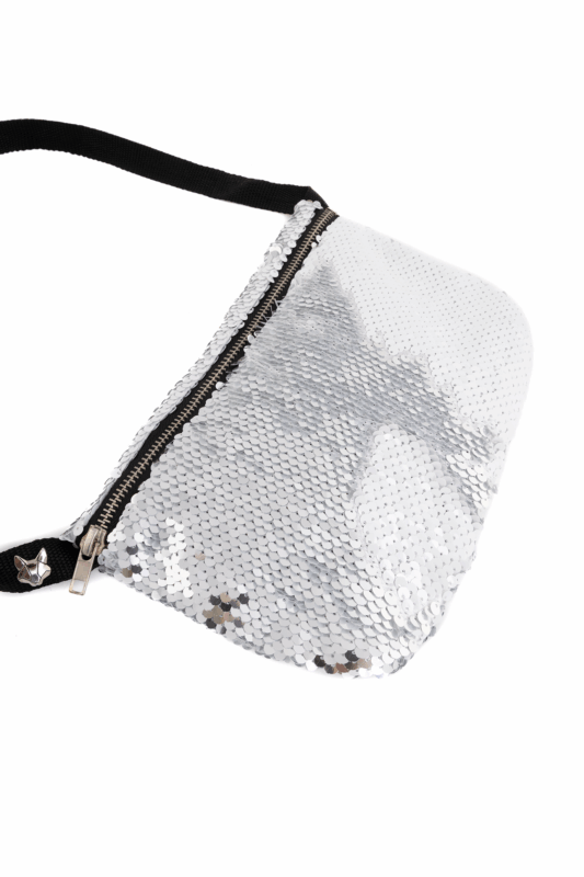 Grote Heuptas Pailletten Wit Zilver Sequin Glitter 1