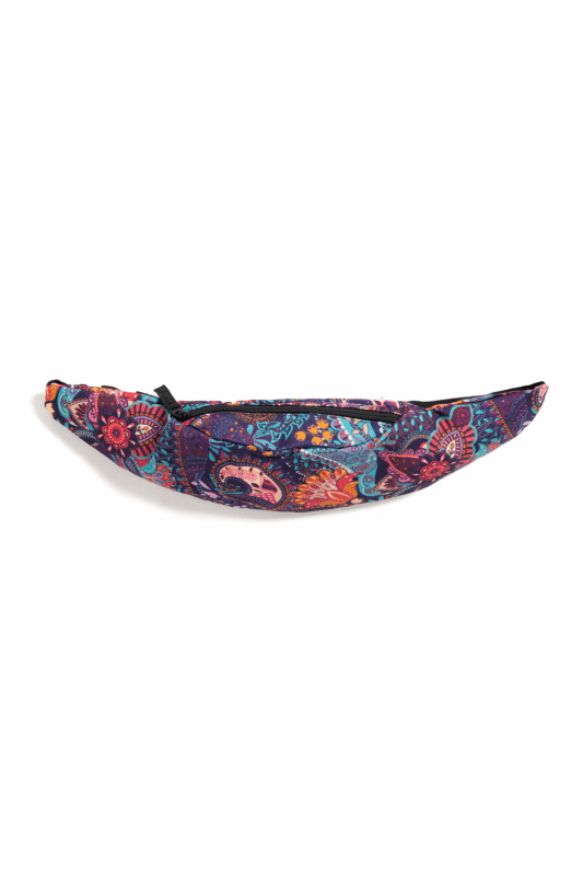 Grote Heuptas Paisley Roze Blauw Paars Breed