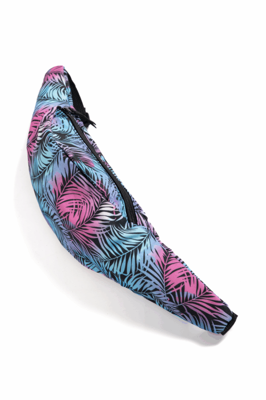 Grote Heuptas Palmblad Neon Palboom Blauw Roze Breed 2