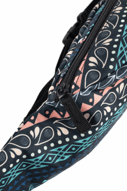 Grote Heuptas Tiki Surf Roze Blauw Tropisch Breed 3