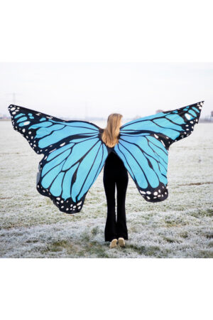 Grote kinder vlinder kind vleugels kostuum pak blauw