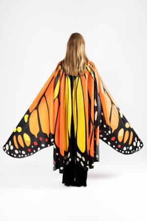 Grote vlinder vleugels kostuum pak oranje volwassenen