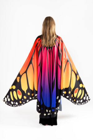 Grote vlindervleugels kostuum pak blauw roze oranje volwassenen