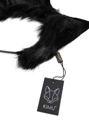 Haarband Furry Oren & Dunne Staart Set Zwart Kat Wolf Vos Diadeem 1