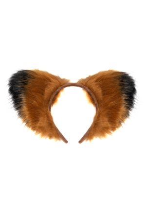 Haarband Furry Oren & Staart Set Zwart Bruin Strepen Wasbeer Diadeem 3