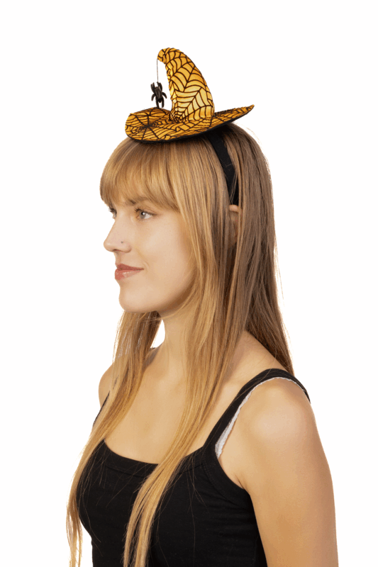 Haarband Heksenhoed Oranje Diadeem Heks Toverhoed Halloween 5