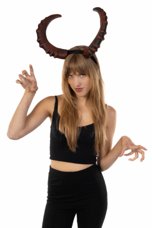 Haarband Hoorns Rood Diadeem Duivel Halloween Ram Bok 2
