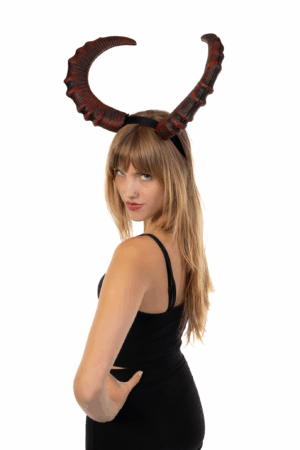 Haarband Hoorns Rood Diadeem Duivel Halloween Ram Bok 3