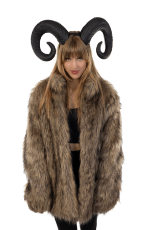 Haarband Hoorns Zwart Diadeem Duivel Halloween Ram Bok 1