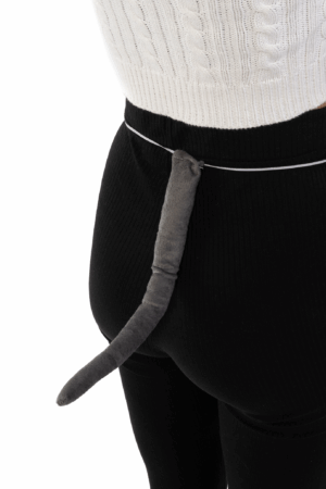 Haarband Koala Staart Strik Grijs Wit Roze Koalaoren Diadeem 3