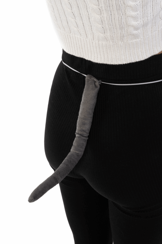 Haarband Koala Staart Strik Grijs Wit Roze Koalaoren Diadeem 3