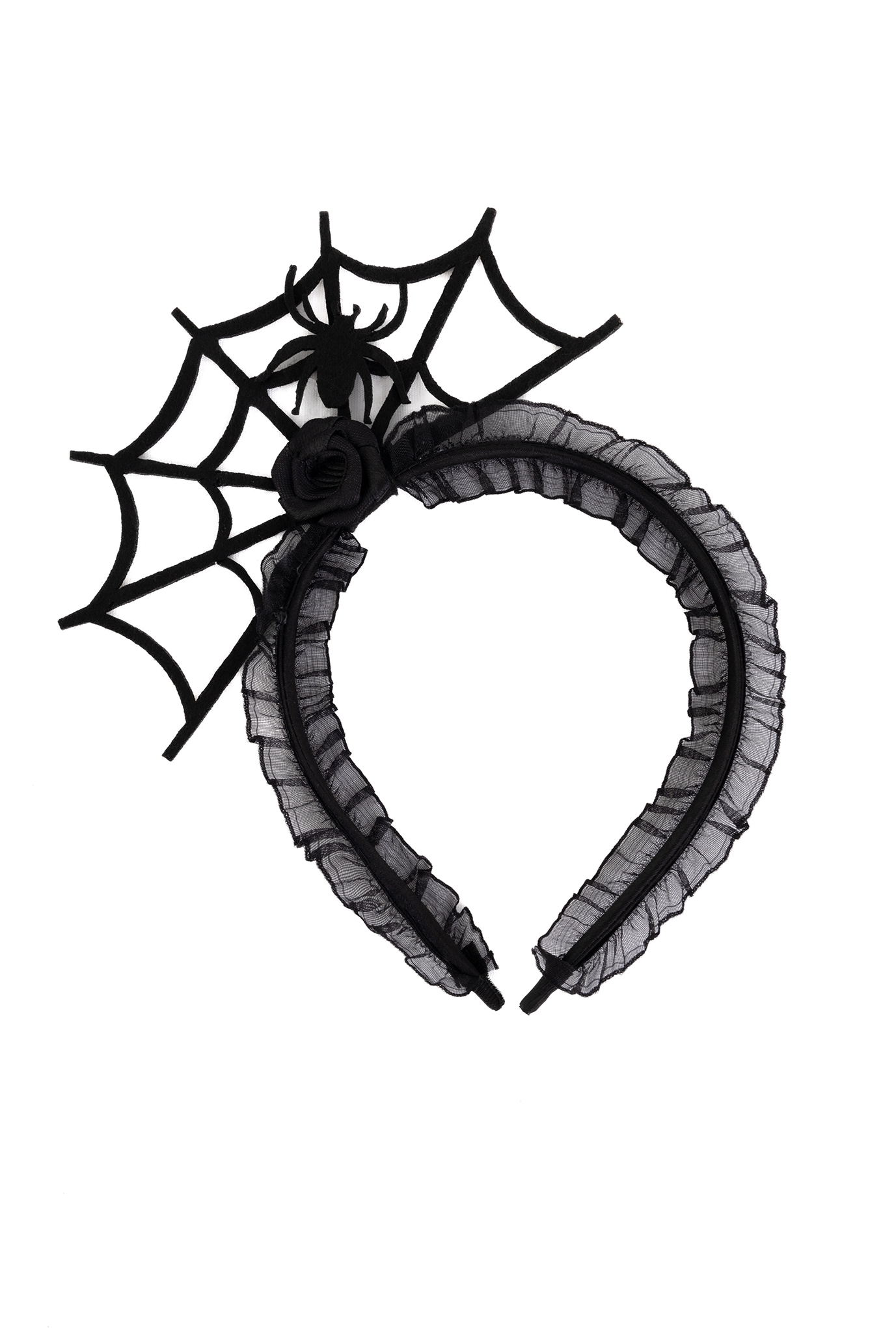 Haarband Spinnenweb Zwart Diadeem Spinnen Halloween Roos