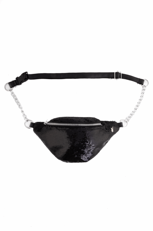 Heuptas Kleine Pailletten Zwart Sequin Ketting