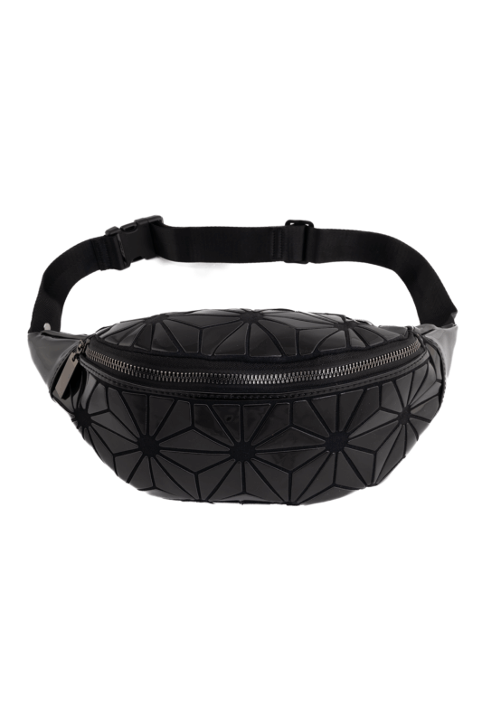 Heuptas Lijnpatroon Zwart Driehoeken Geometrisch