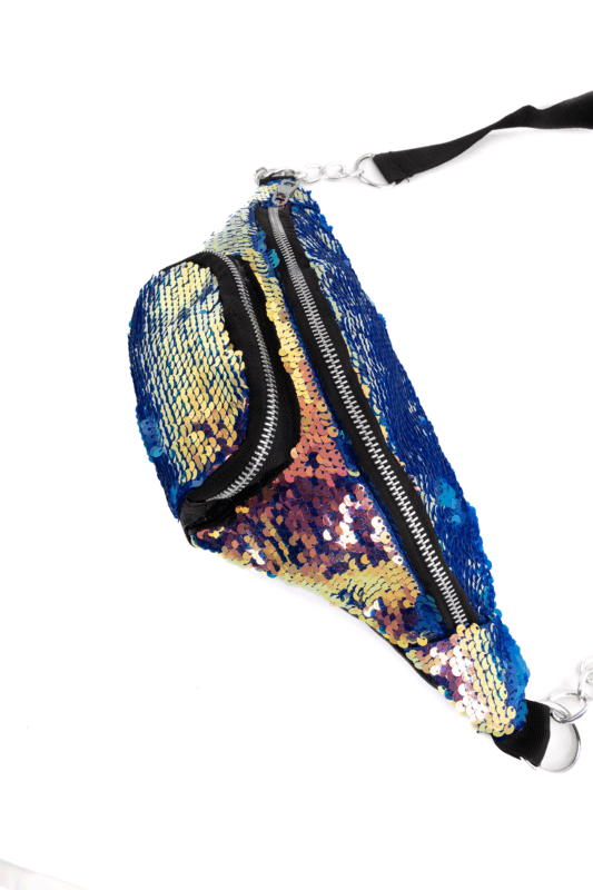 Heuptas Pailletten Donkerblauw Roze Sequin Ketting 1