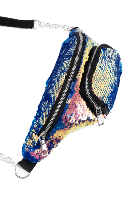 Heuptas Pailletten Donkerblauw Roze Sequin Ketting 2