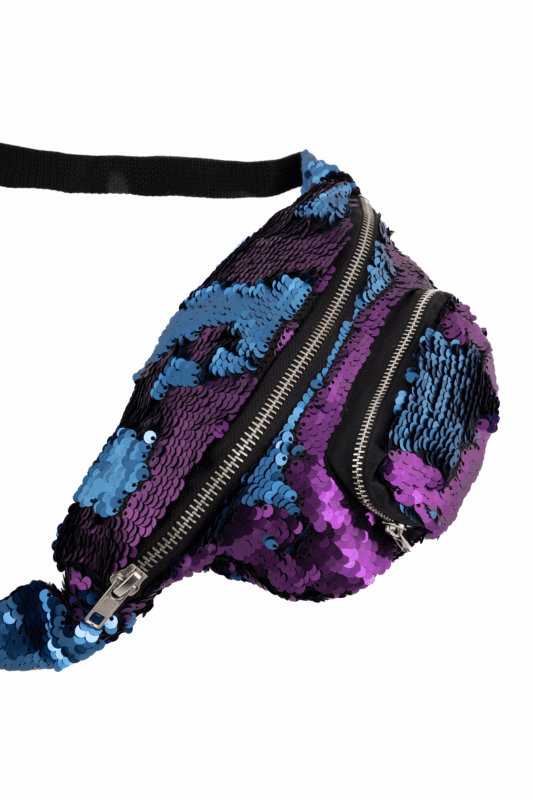 Heuptas Pailletten Voorvak Blauw Paars Sequin Glitter 1