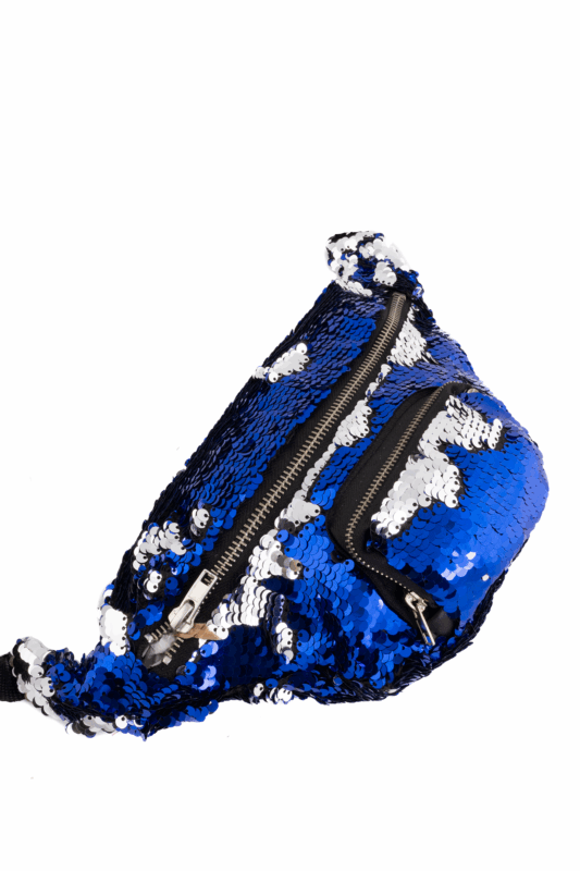 Heuptas Pailletten Voorvak Blauw Zilver Sequin Glitter 1