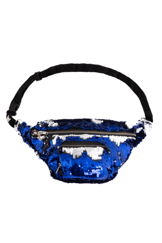 Heuptas Pailletten Voorvak Blauw Zilver Sequin Glitter