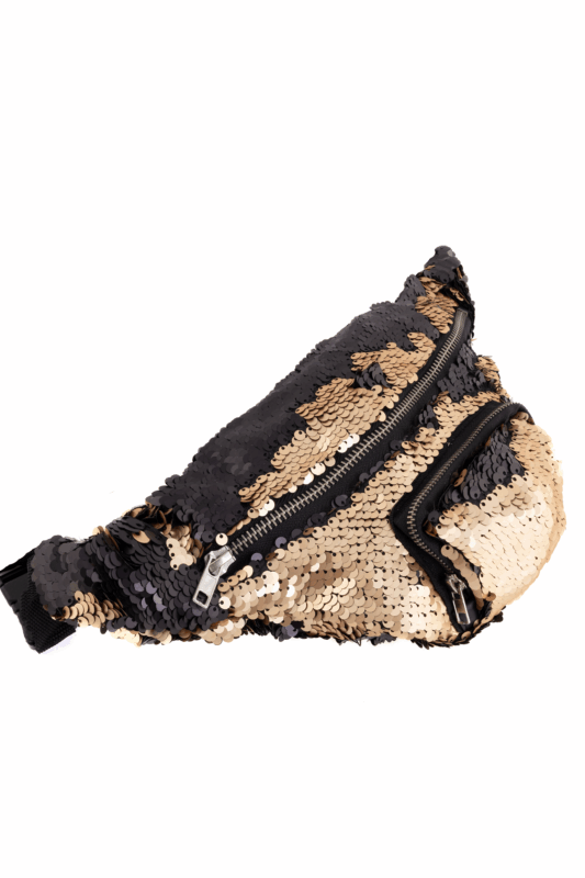 Heuptas Pailletten Voorvak Zwart Goud Sequin Glitter 1