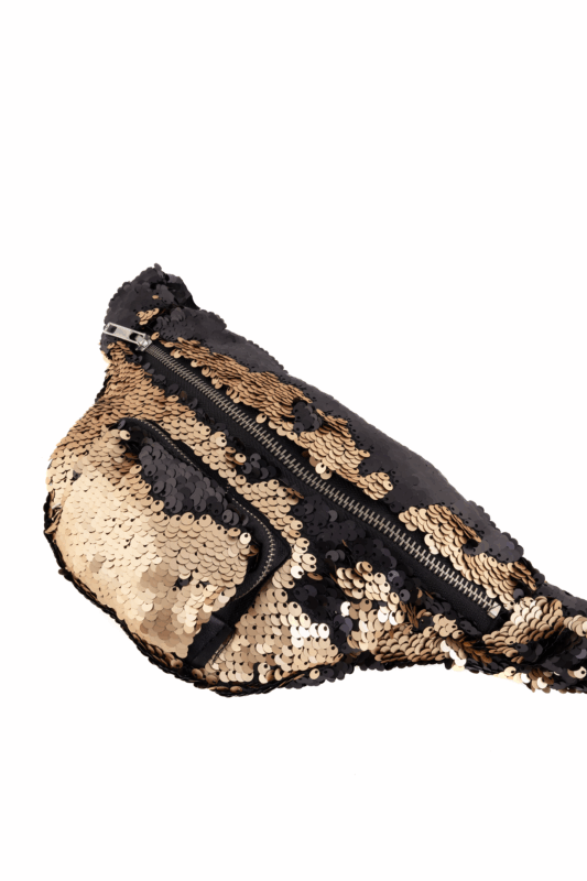 Heuptas Pailletten Voorvak Zwart Goud Sequin Glitter 2
