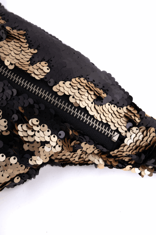 Heuptas Pailletten Voorvak Zwart Goud Sequin Glitter 3