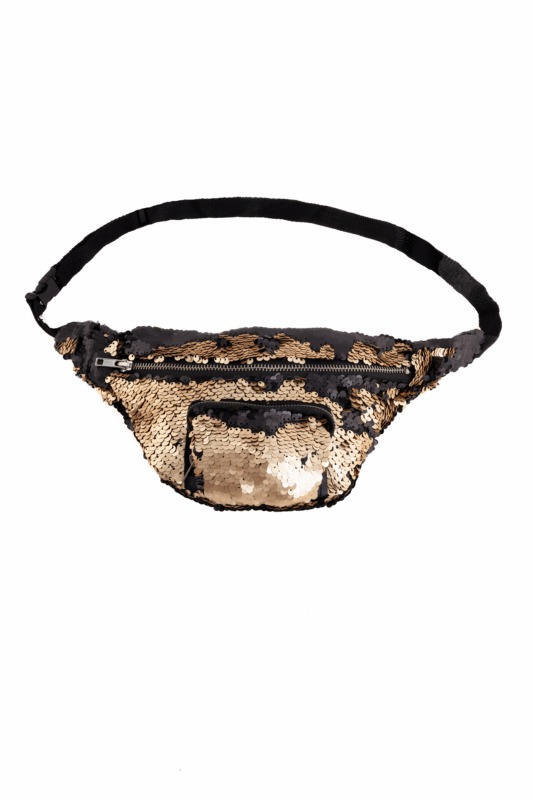 Heuptas Pailletten Voorvak Zwart Goud Sequin Glitter