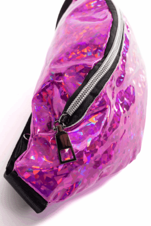 Heuptasje holografisch roze glitter heuptas 3