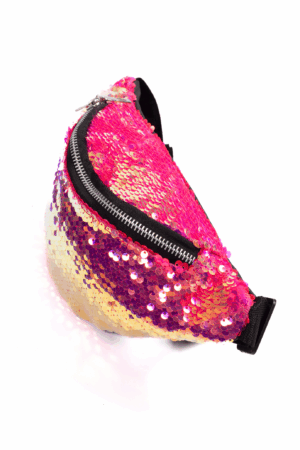 Heuptasje omkeerbare pailletten roze goud sequin 1